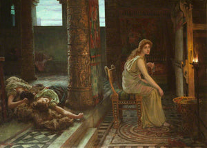 Penelope awaits Odysseus art painting
