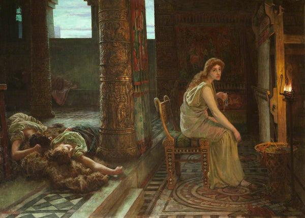 Penelope awaits Odysseus art painting