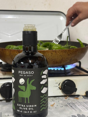 Cooking, sauteing and roasting with Pegaso EVOO in the Sicilian kitchen